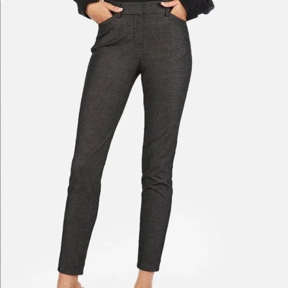 Express Mid Rise Gray Skinny Dress Pants